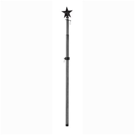 evergreen metal house flag arbor black|Evergreen Flag Star Black Metal Extendable House Flag Pole, .